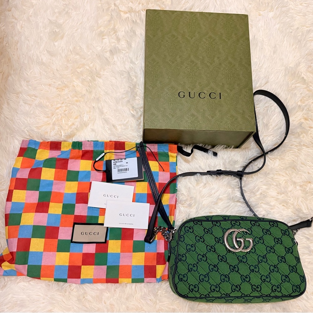 Authentic Like New Gucci Marmont GG Camera Canvas Crossbody - Picture 2 of 16